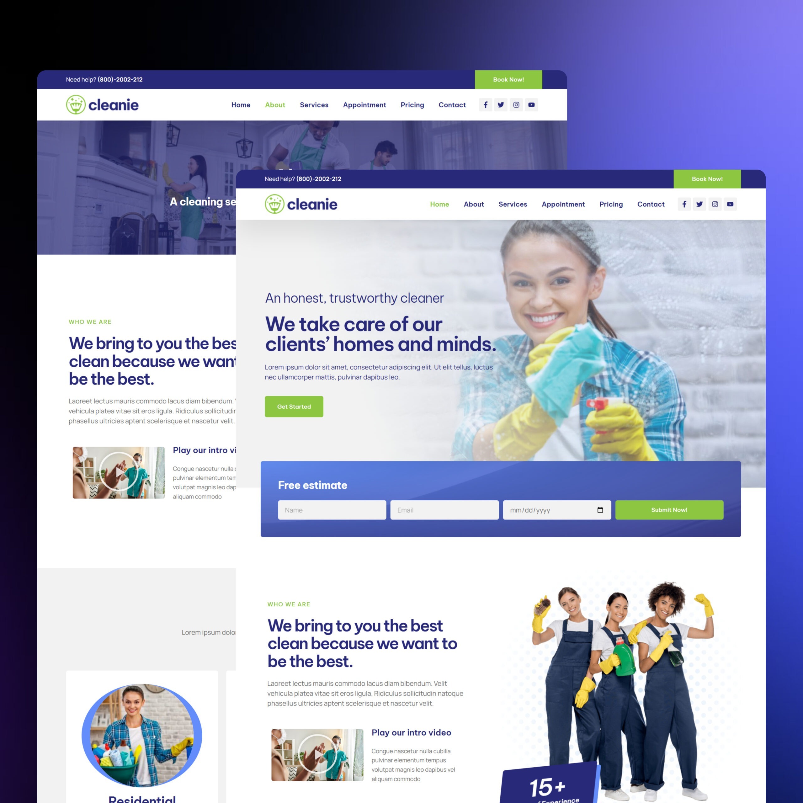 Cleaning Service Website Design