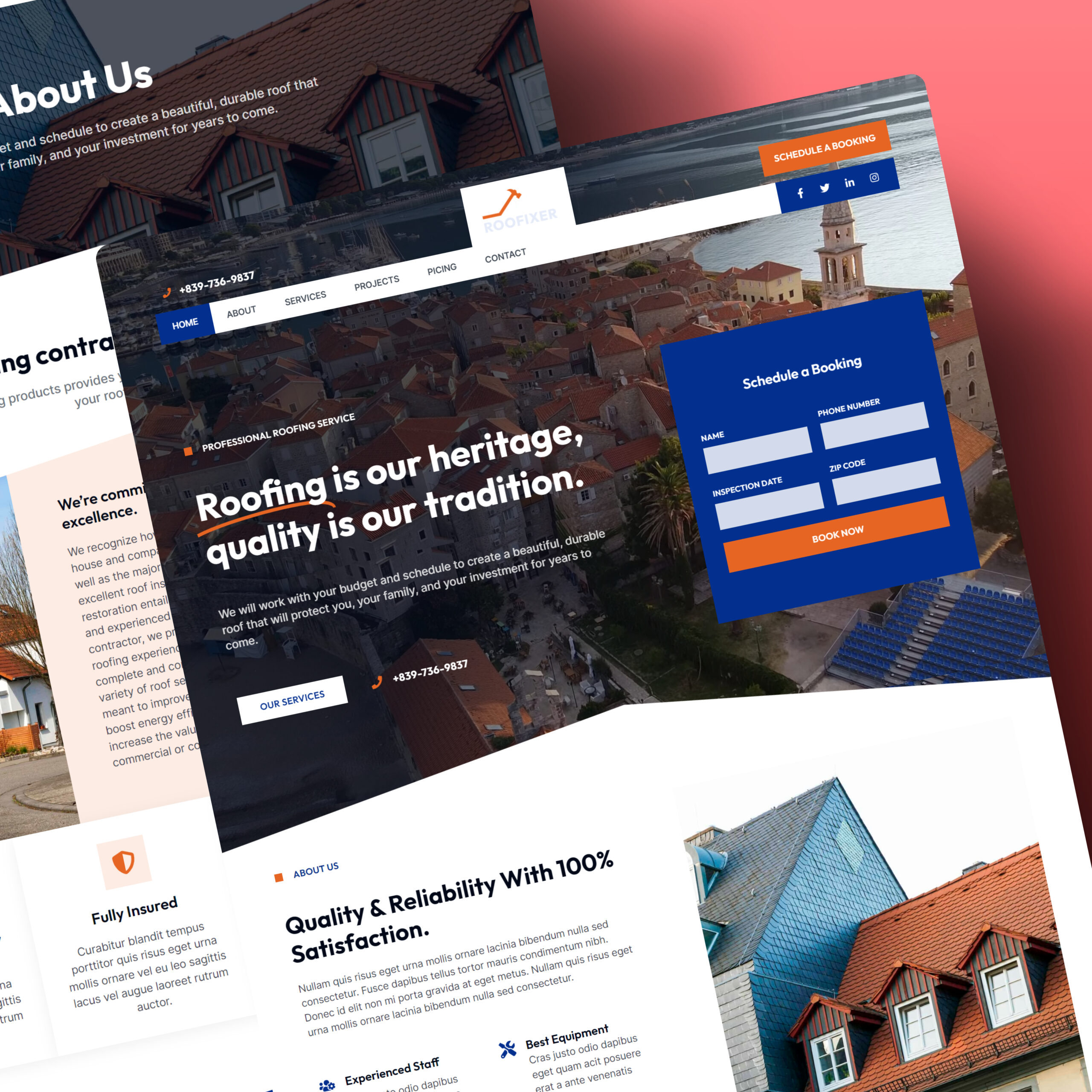 Roofing Contractor Website Design
