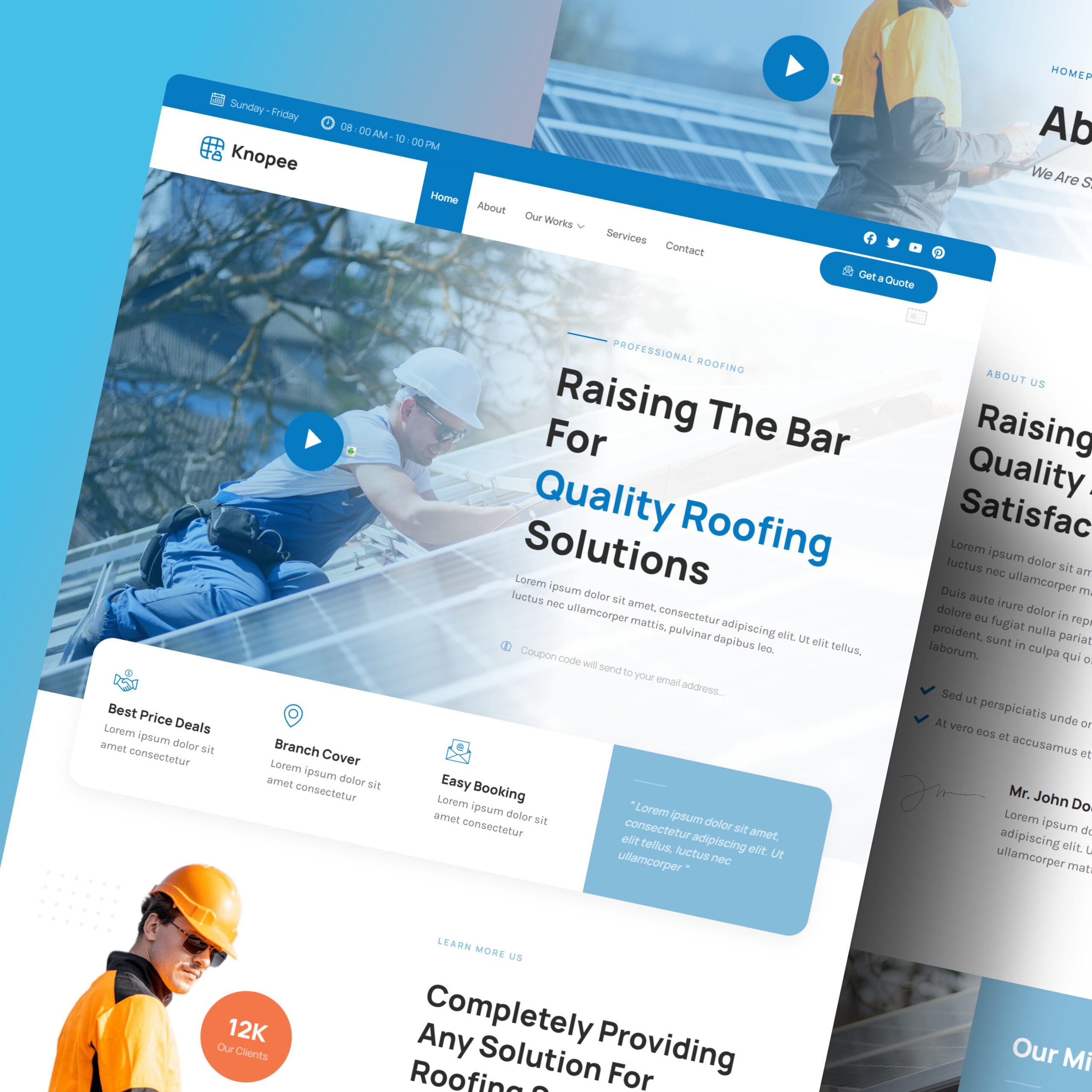 Roofing Service Business Website Design